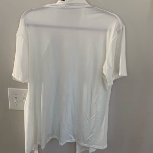 White, XL, short sleeve open shirt